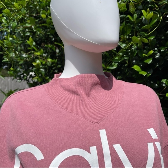 Calvin Klein Performance V-Shaped Mock Neck Pullover Sweatshirt - Picture 11 of 13